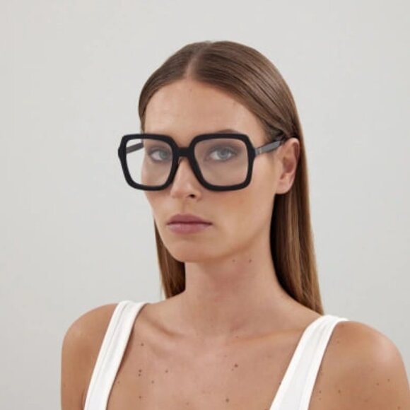 NEW GG1318O 001 GUCCI EYEGLASSES BLACK SQUARE WOMEN EYEWEAR GUCCI - Picture 1 of 11